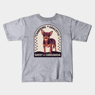 Charming Graceful Sassy Chihuahua Painting Kids T-Shirt